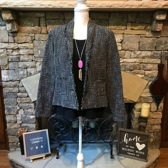 Requirements Jackets & Blazers - NWT Requirements Cropped Tweed Blazer Jacket